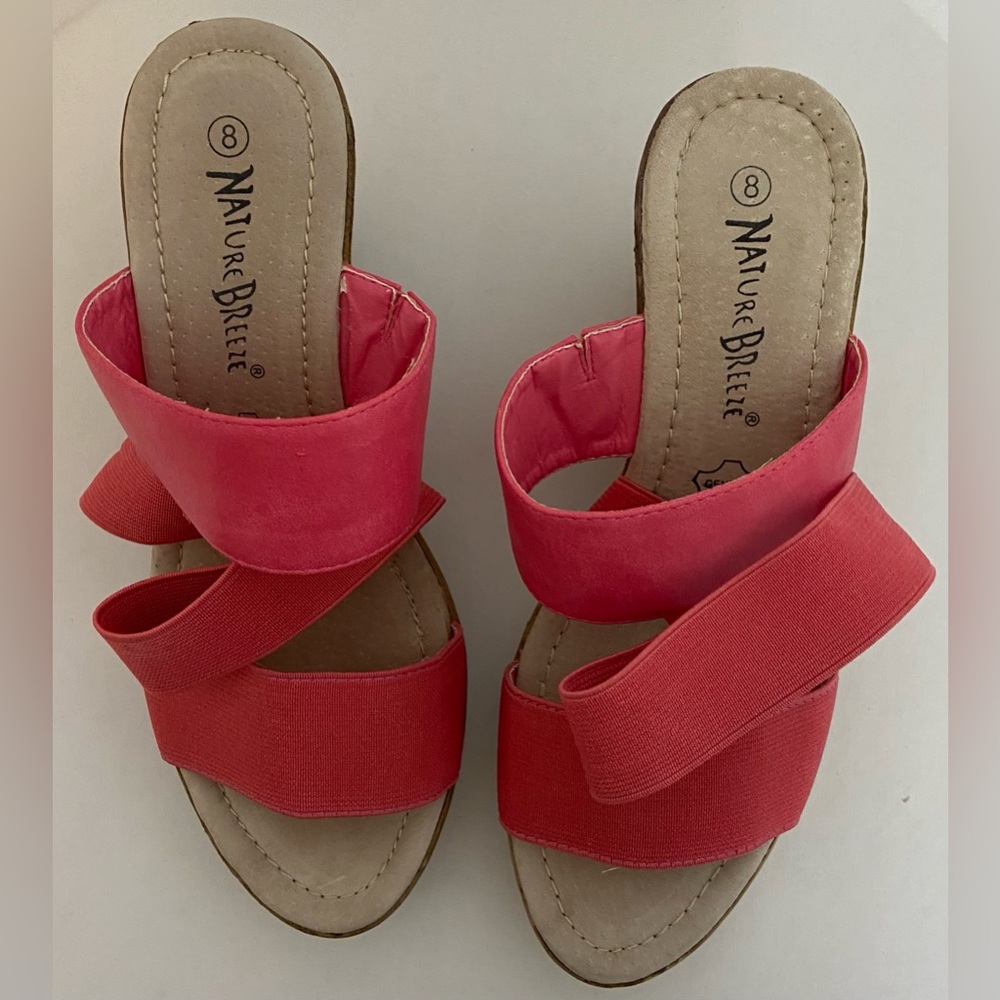 Nature Breeze Women's Pink Sandals Size 8